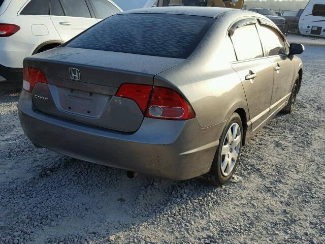 2HGFA16558H524219 - 2008 HONDA CIVIC LX GRAY photo 4