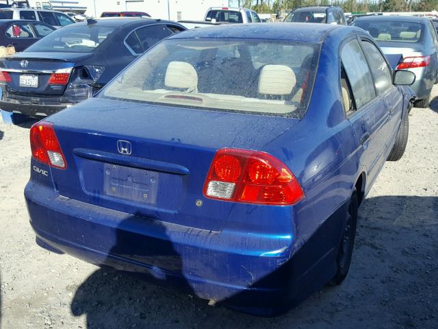 1HGES16325L007269 - 2005 HONDA CIVIC DX V BLUE photo 4