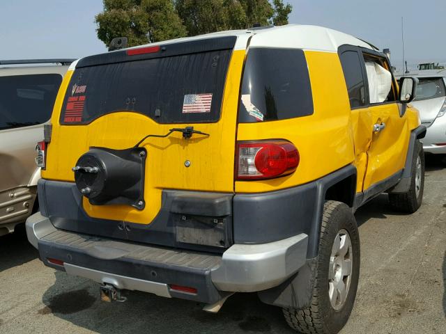 JTEBU11F870016894 - 2007 TOYOTA FJ CRUISER YELLOW photo 4