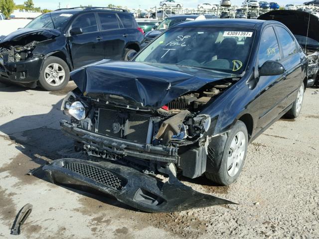 KNAFE121385543300 - 2008 KIA SPECTRA EX BLACK photo 2