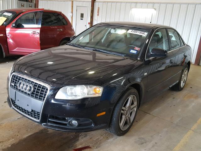 WAUAF78E28A086264 - 2008 AUDI A4 2.0T BLACK photo 2