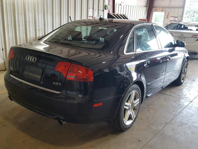 WAUAF78E28A086264 - 2008 AUDI A4 2.0T BLACK photo 4