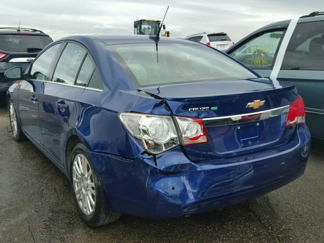 1G1PK5SC5C7189813 - 2012 CHEVROLET CRUZE BLUE photo 3