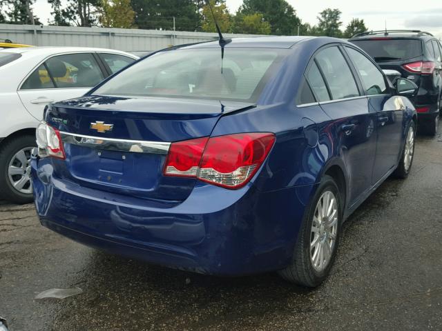 1G1PK5SC5C7189813 - 2012 CHEVROLET CRUZE BLUE photo 4