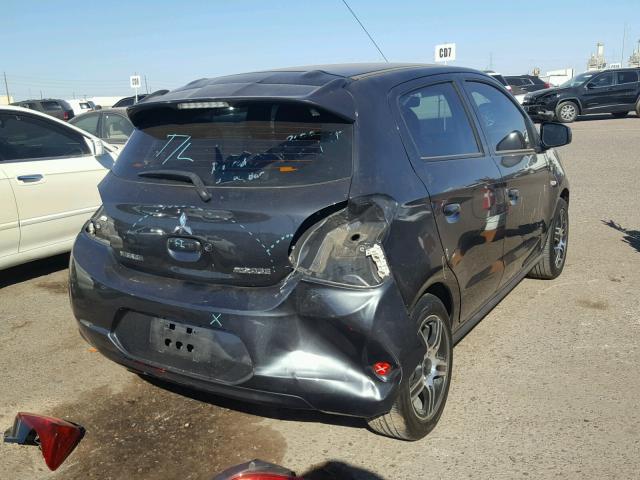 ML32A4HJ3EH014478 - 2014 MITSUBISHI MIRAGE ES CHARCOAL photo 4