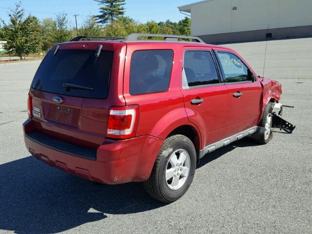 1FMCU03759KB00733 - 2009 FORD ESCAPE RED photo 4