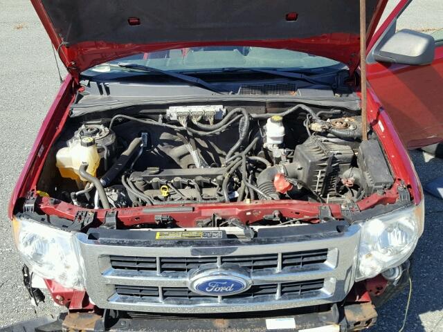 1FMCU03759KB00733 - 2009 FORD ESCAPE RED photo 7