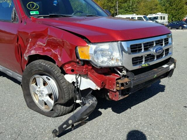 1FMCU03759KB00733 - 2009 FORD ESCAPE RED photo 9