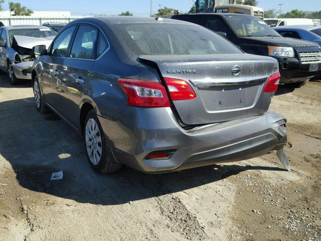 3N1AB7AP6GL682496 - 2016 NISSAN SENTRA S GRAY photo 3