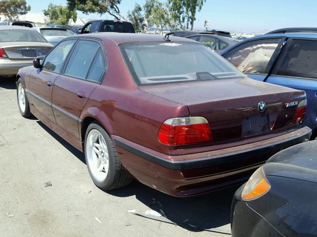 WBAGG83461DN89179 - 2001 BMW 740 I AUTO RED photo 3