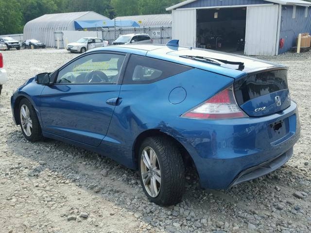 JHMZF1D44CS001412 - 2012 HONDA CR-Z BLUE photo 3