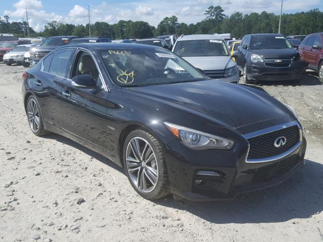 JN1AV7AP5EM690678 - 2014 INFINITI Q50 HYBRID BLACK photo 1