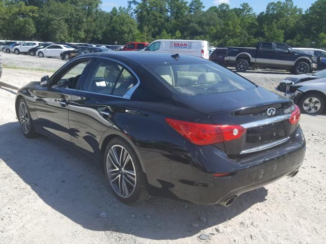 JN1AV7AP5EM690678 - 2014 INFINITI Q50 HYBRID BLACK photo 3