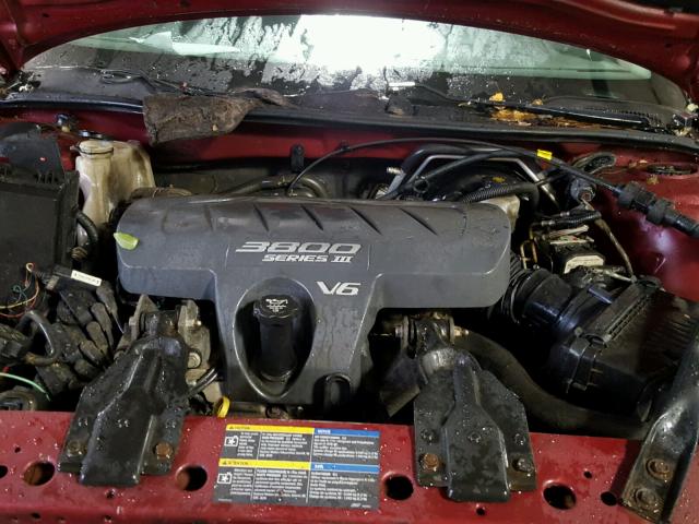 2G2WP522651187911 - 2005 PONTIAC GRAND PRIX BURGUNDY photo 7