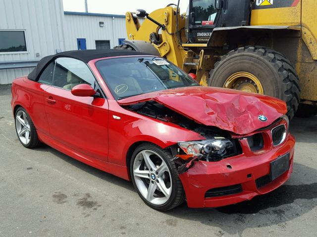 WBAUN93518VF55777 - 2008 BMW 135 I RED photo 1