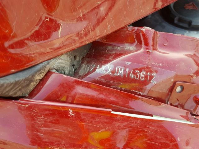 3VV2B7AXXJM143612 - 2018 VOLKSWAGEN TIGUAN SE Rot Foto 10