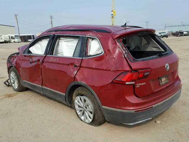 3VV2B7AXXJM143612 - 2018 VOLKSWAGEN TIGUAN SE Rot Foto 3