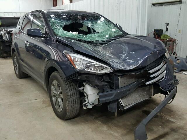 5XYZT3LB6GG318237 - 2016 HYUNDAI SANTA FE S 蓝色 照片 1