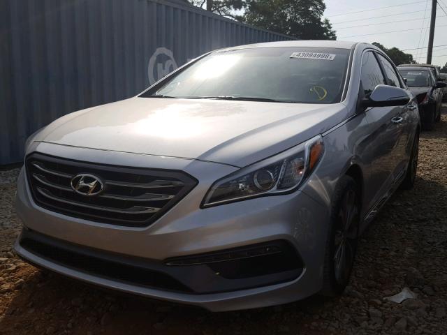 5NPE34AF1FH063658 - 2015 HYUNDAI SONATA SPO SILVER photo 2