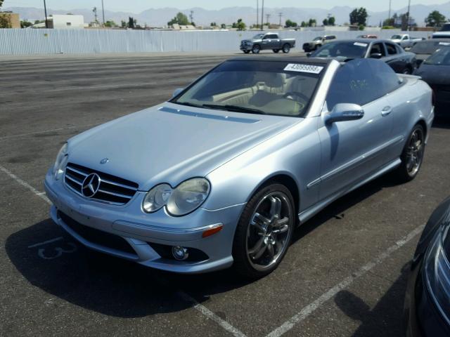 WDBTK72F17T084127 - 2007 MERCEDES-BENZ CLK 550 BLUE photo 2