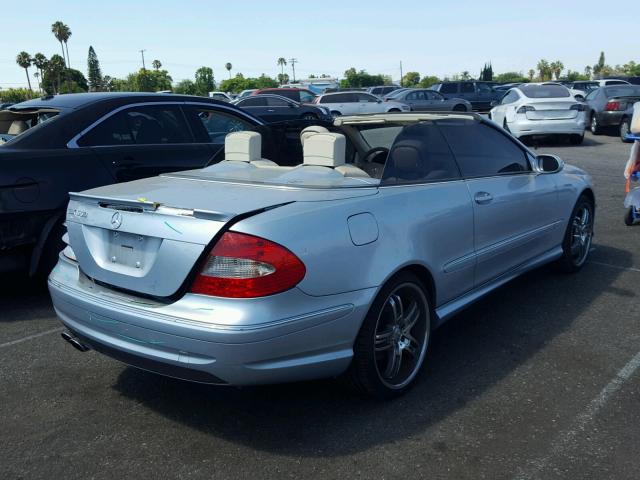 WDBTK72F17T084127 - 2007 MERCEDES-BENZ CLK 550 BLUE photo 4