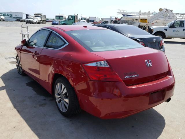 1HGCS12808A009322 - 2008 HONDA ACCORD EXL RED photo 3