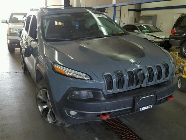 1C4PJMBB2EW134966 - 2014 JEEP CHEROKEE T BLUE photo 1