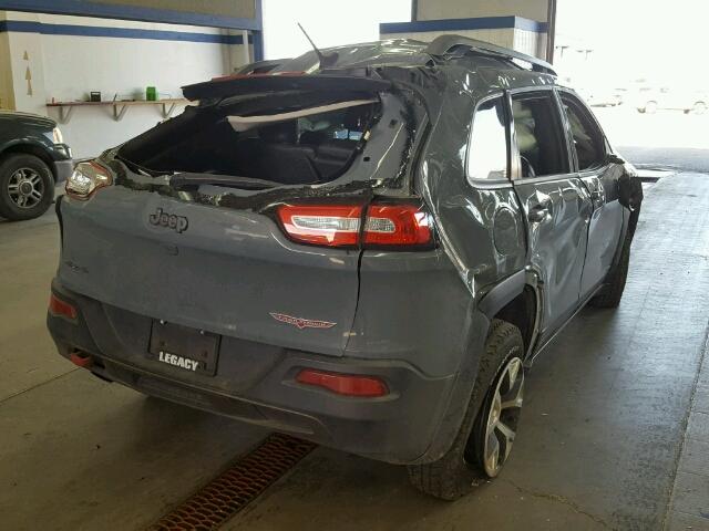 1C4PJMBB2EW134966 - 2014 JEEP CHEROKEE T BLUE photo 4