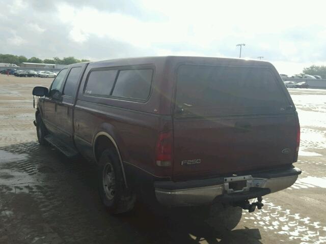 1FTNW20FXYEA11025 - 2000 FORD F250 MAROON photo 3