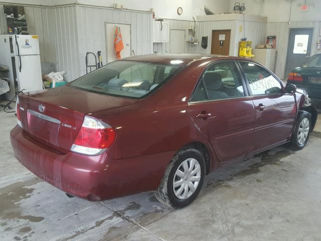 4T1BE32K66U159984 - 2006 TOYOTA CAMRY LE MAROON photo 4