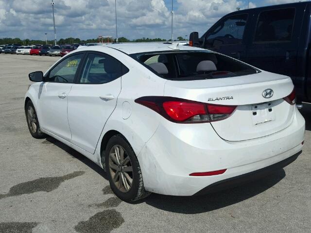 5NPDH4AE7FH637829 - 2015 HYUNDAI ELANTRA SE WHITE photo 3