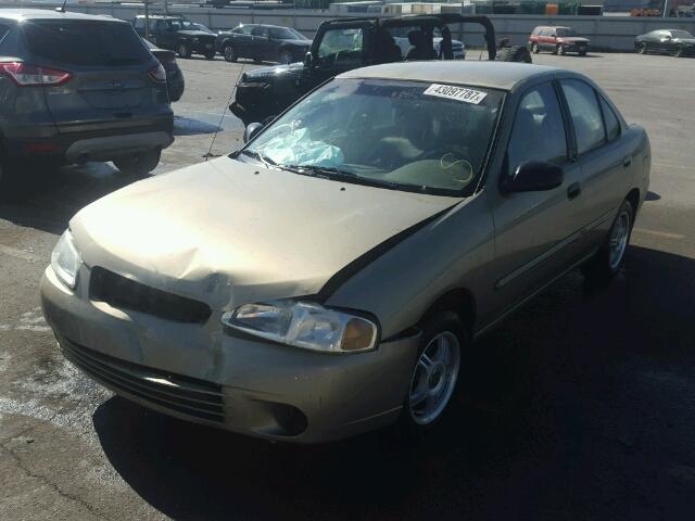 3N1CB51D71L516515 - 2001 NISSAN SENTRA GOLD photo 2