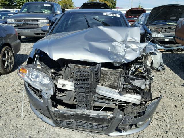 WAUEF78E88A036597 - 2008 AUDI A4 S-LINE GRAY photo 9