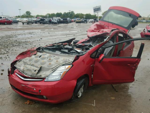 JTDKB20UX83378337 - 2008 TOYOTA PRIUS RED photo 2