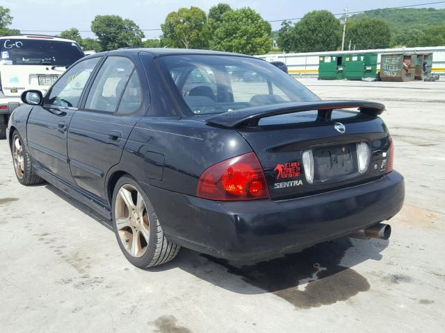 3N1AB51A66L491627 - 2006 NISSAN SENTRA SE- BLACK photo 3