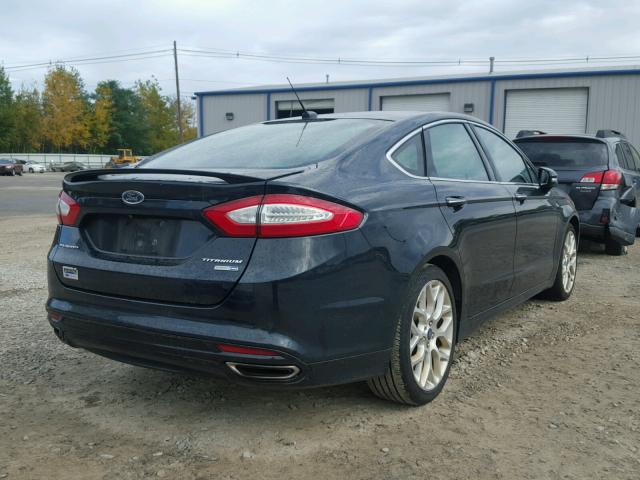 3FA6P0D95ER197310 - 2014 FORD FUSION BLACK photo 4