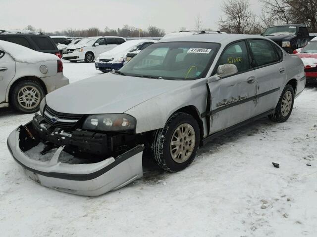 2G1WF52E949212527 - 2004 CHEVROLET IMPALA SILVER photo 2