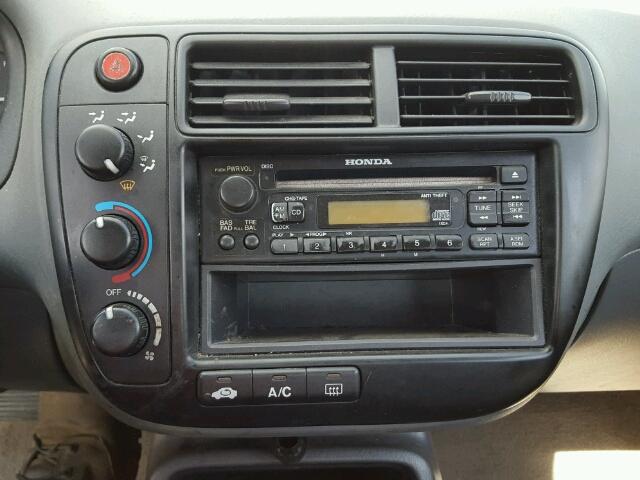 2HGEJ6618YH513656 - 2000 HONDA CIVIC BASE BLUE photo 9