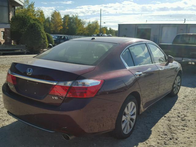 1HGCR3F83EA010588 - 2014 HONDA ACCORD RED photo 4