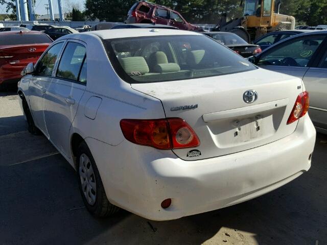 2T1BU40E89C151686 - 2009 TOYOTA COROLLA BA WHITE photo 3