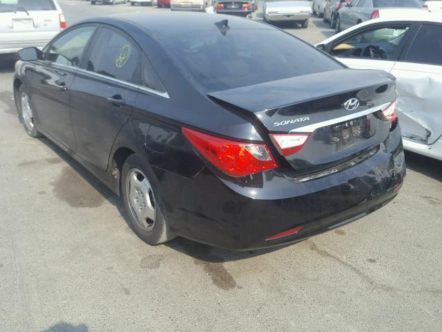 5NPEB4AC3CH363755 - 2012 HYUNDAI SONATA GLS BLACK photo 3