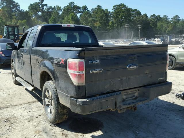 1FTFX1CF0EKE76983 - 2014 FORD F150 SUPER BLACK photo 3