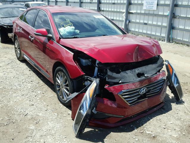 5NPE34AFXFH124330 - 2015 HYUNDAI SONATA SPO RED photo 1