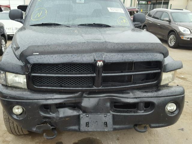 3B7HF13Z81G752950 - 2001 DODGE RAM 1500 BLACK photo 7