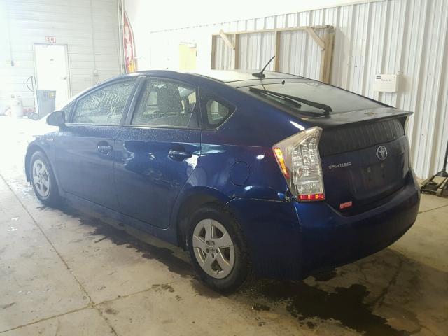 JTDKN3DU4A0013392 - 2010 TOYOTA PRIUS 蓝色 照片 3