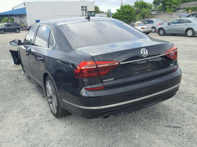 1VWDT7A32HC047905 - 2017 VOLKSWAGEN PASSAT R-L BLACK photo 3