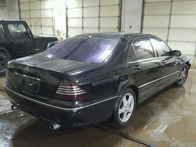 WDBNG75J54A425787 - 2004 MERCEDES-BENZ S 500 BLACK photo 4