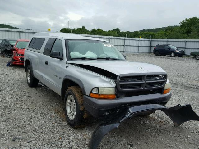 1B7GL12X02S698266 - 2002 DODGE DAKOTA BAS SILVER photo 1