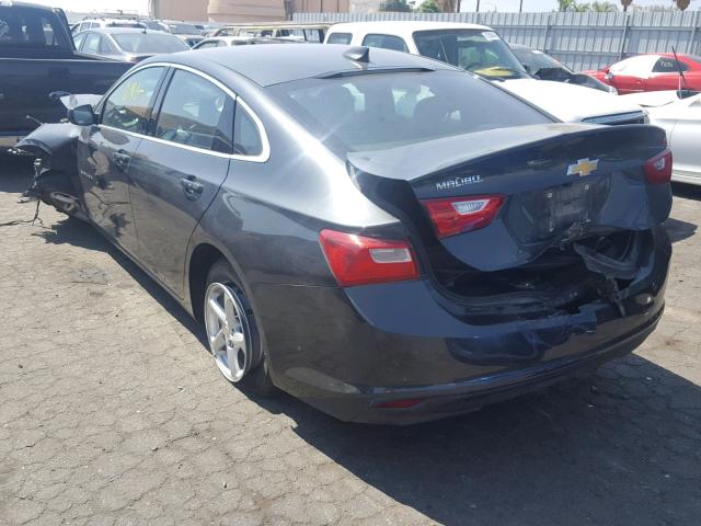 1G1ZB5ST2HF289616 - 2017 CHEVROLET MALIBU LS ნაცრისფერი ფოტო 3