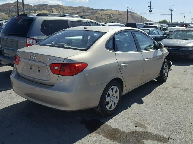 KMHDU46D38U484138 - 2008 HYUNDAI ELANTRA BEIGE photo 4